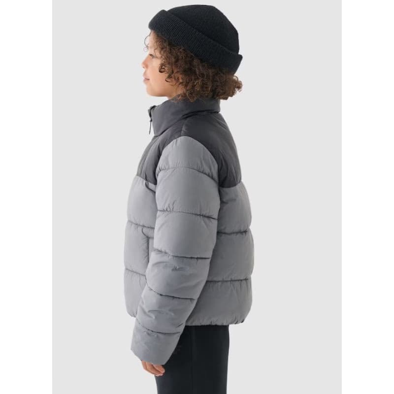Chlapčenská bunda 4F JUNIOR DOWN JACKET-JWAW24TDJAM461-25S-GREY 4