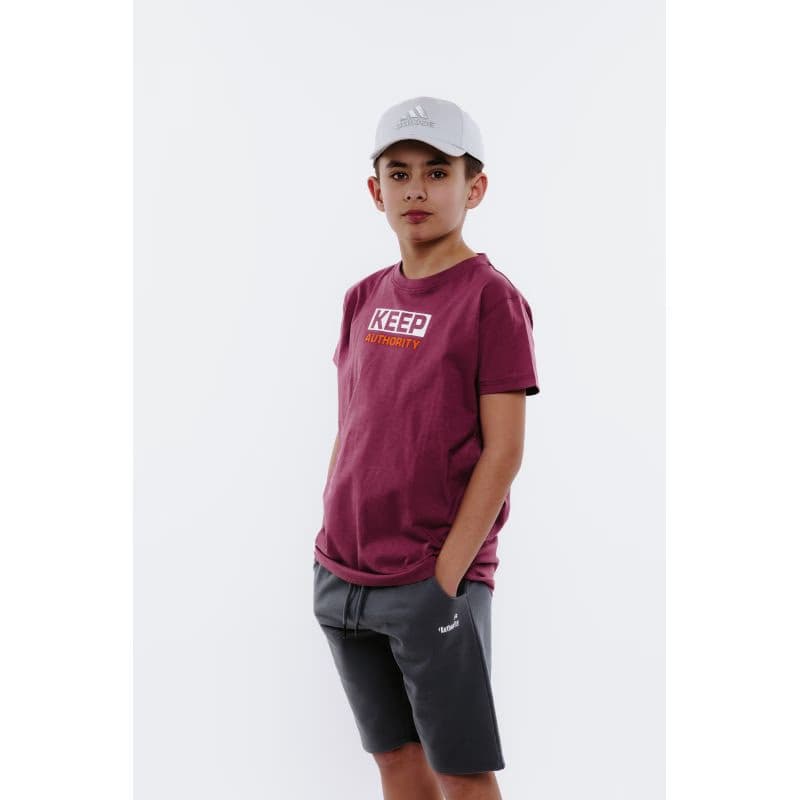 Chlapčenské tričko s krátkym rukávom AUTHORITY T-KEEPON B burgundy 2