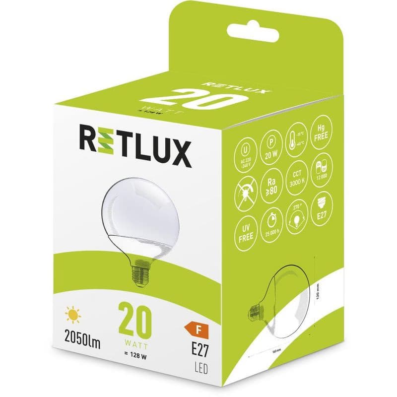 RLL 467 G120 E27 bigG 20W WW RETLUX 2