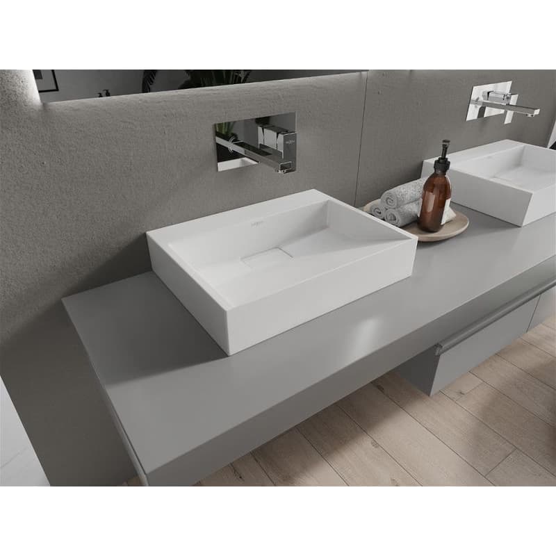MEXEN - Ava umývadlo na dosku liaty mramor B/O 50 x 38, biela 23015000 2