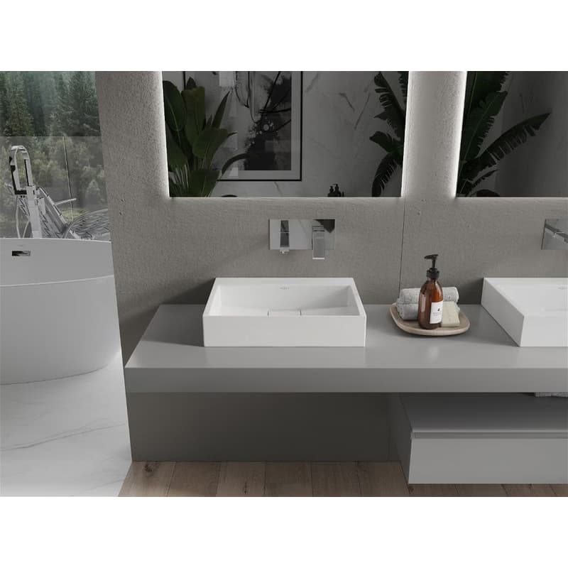 MEXEN - Ava umývadlo na dosku liaty mramor B/O 50 x 38, biela 23015000 3