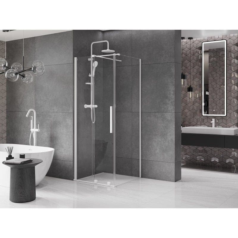 MEXEN/S - Velár sprchovací kút 90 x 90, transparent, biela 871-090-090-01-20 5