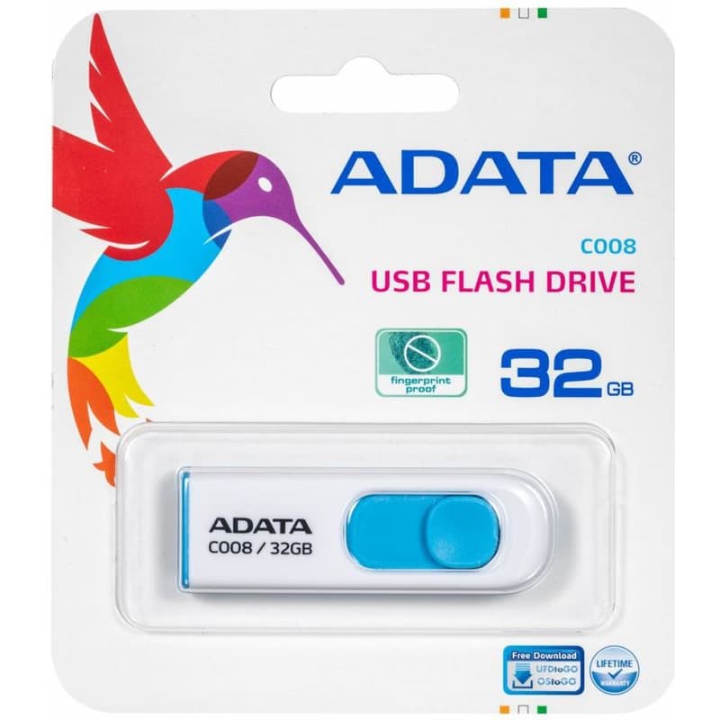 ADATA Flash Disk 32GB C008, USB 2.0 Classic, biela 4