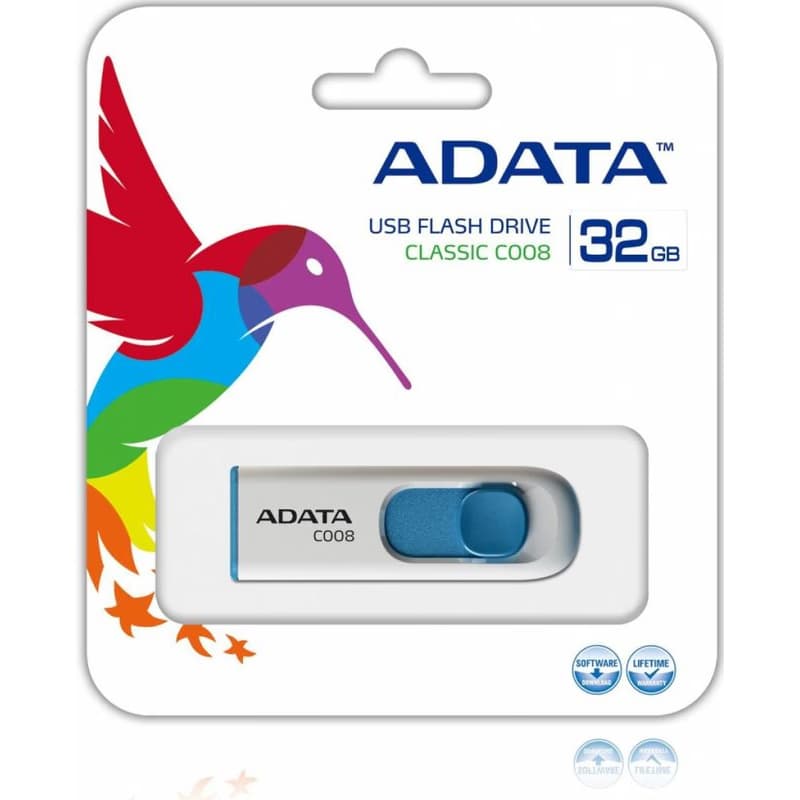 ADATA Flash Disk 32GB C008, USB 2.0 Classic, biela 5