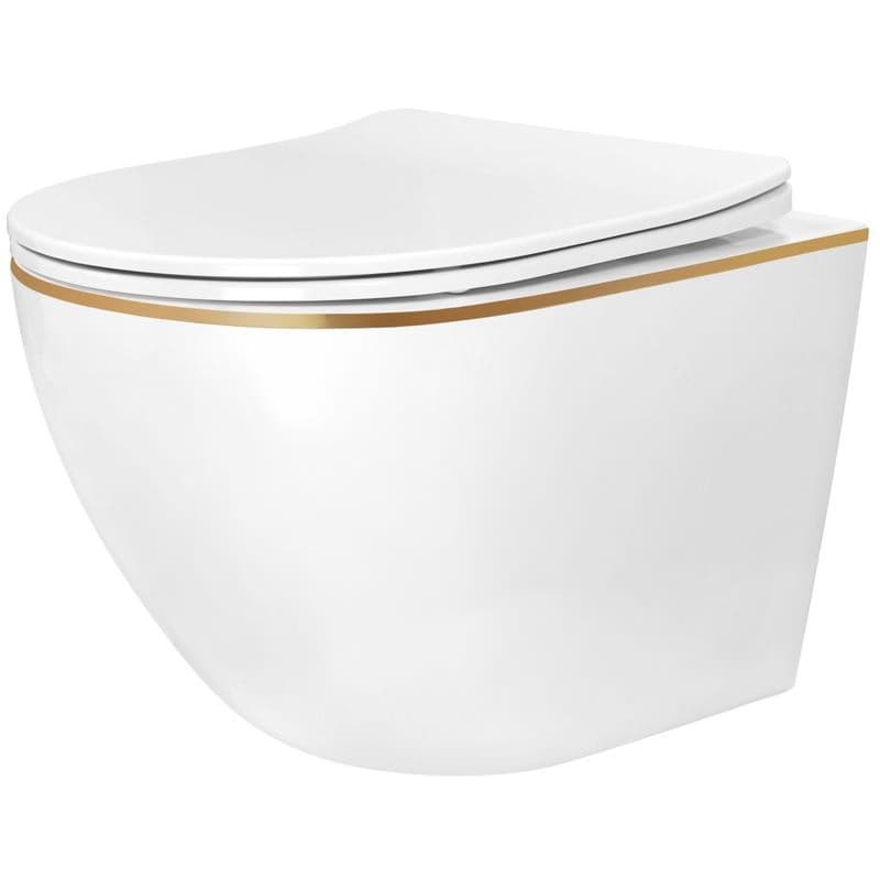 REA - Závesná WC misa Carlo Mini Tornado NFQ GOLD EDGE REA-C6801