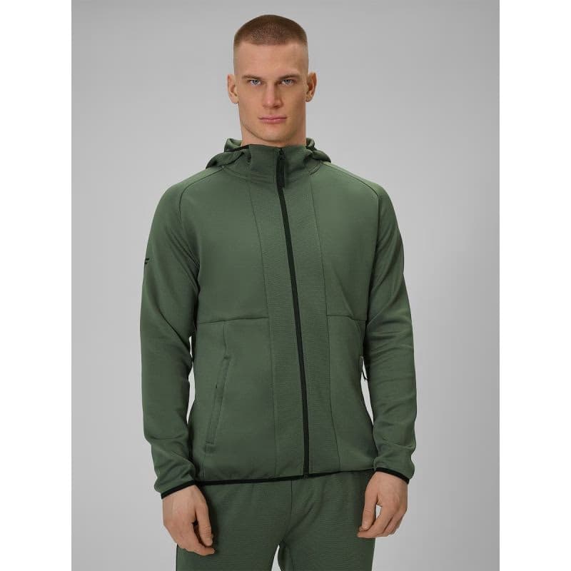 Pánska bežecká mikina 4F SWEATSHIRT FNK M627-43S-KHAKI 2