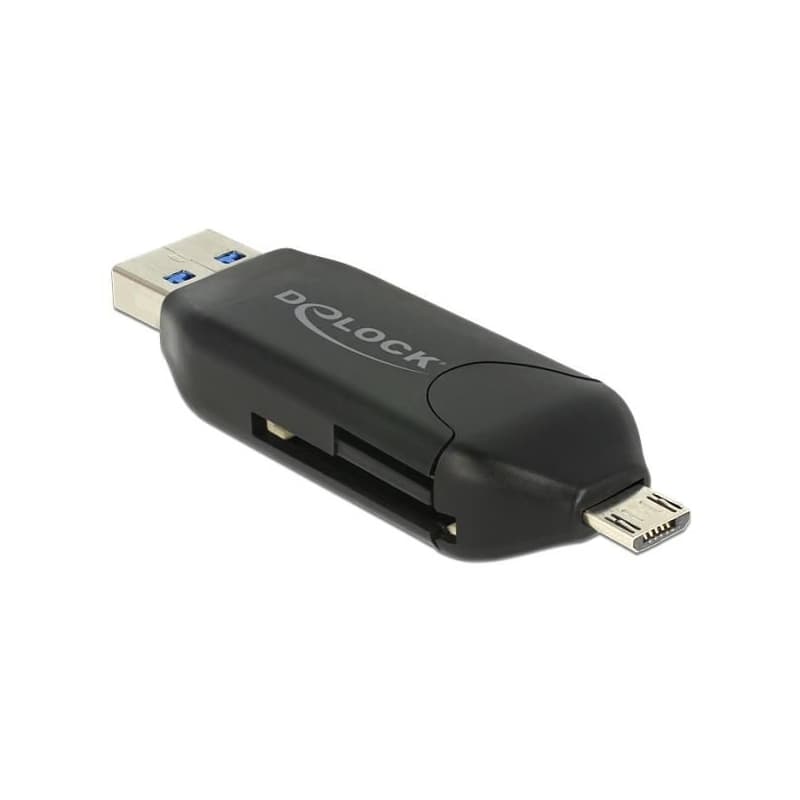 Delock Micro USB OTG čítačka kariet + USB 3.0 A male