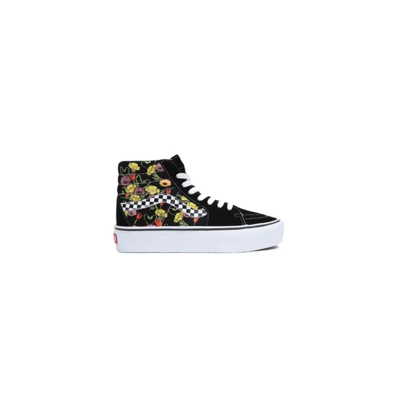 Dámska vychádzková obuv VANS UA SK8-HI Platform 2.0 poppy checkerboard black multi