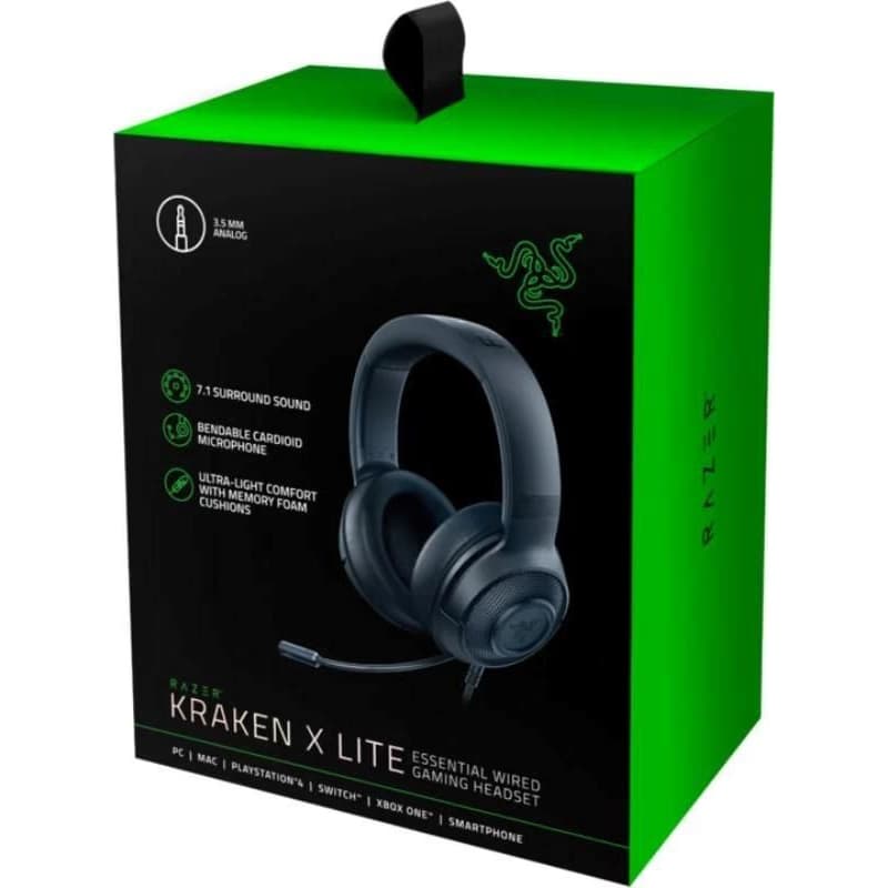 RAZER Herné Slúchadlá Kraken X Lite, 3.5 mm jack, čierna 6