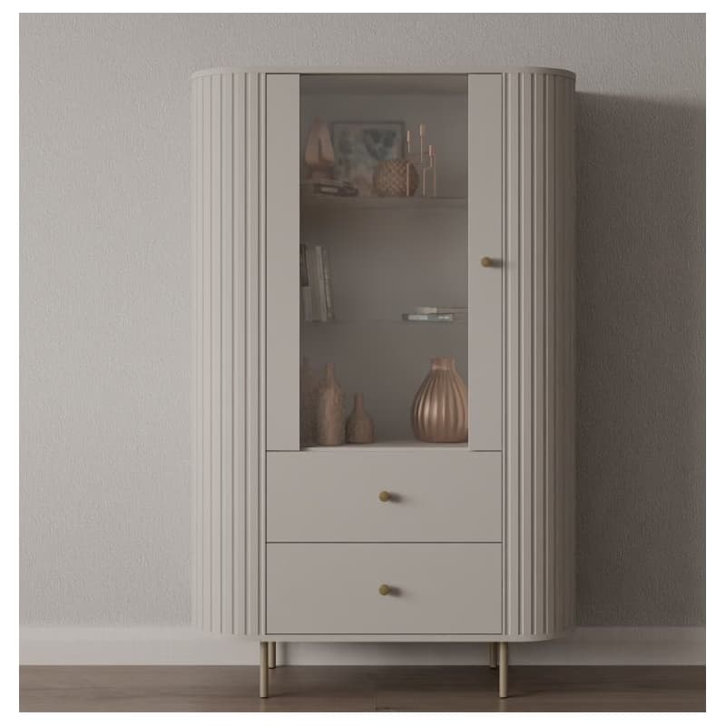 ArtLemp Vitrína VAOLIA 1F2S | pieskovo béžová 3