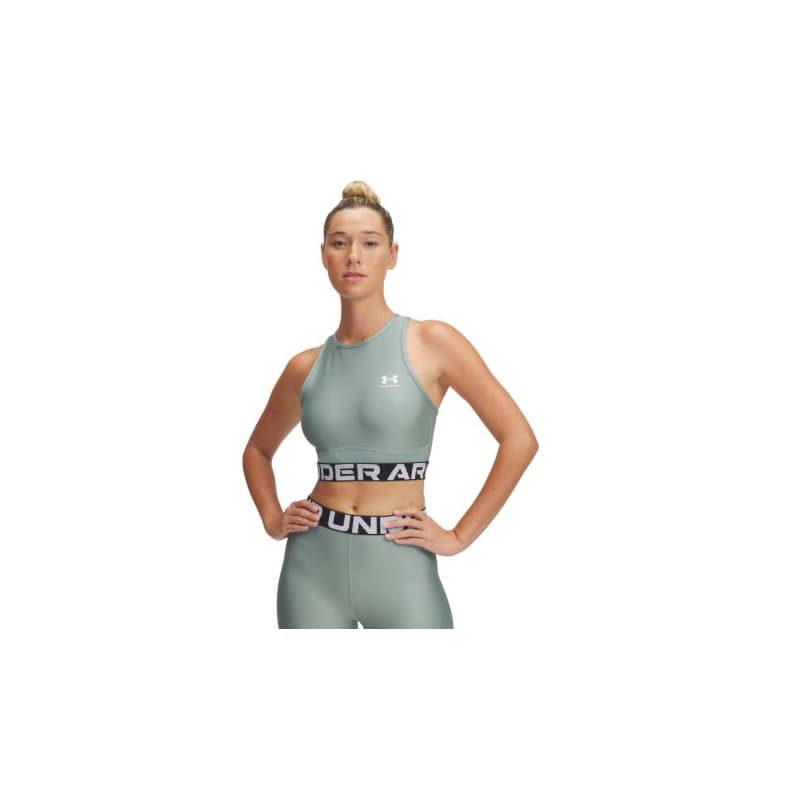 Dámske tréningové tielko UNDER ARMOUR HeatGear Rib Tank-GRN