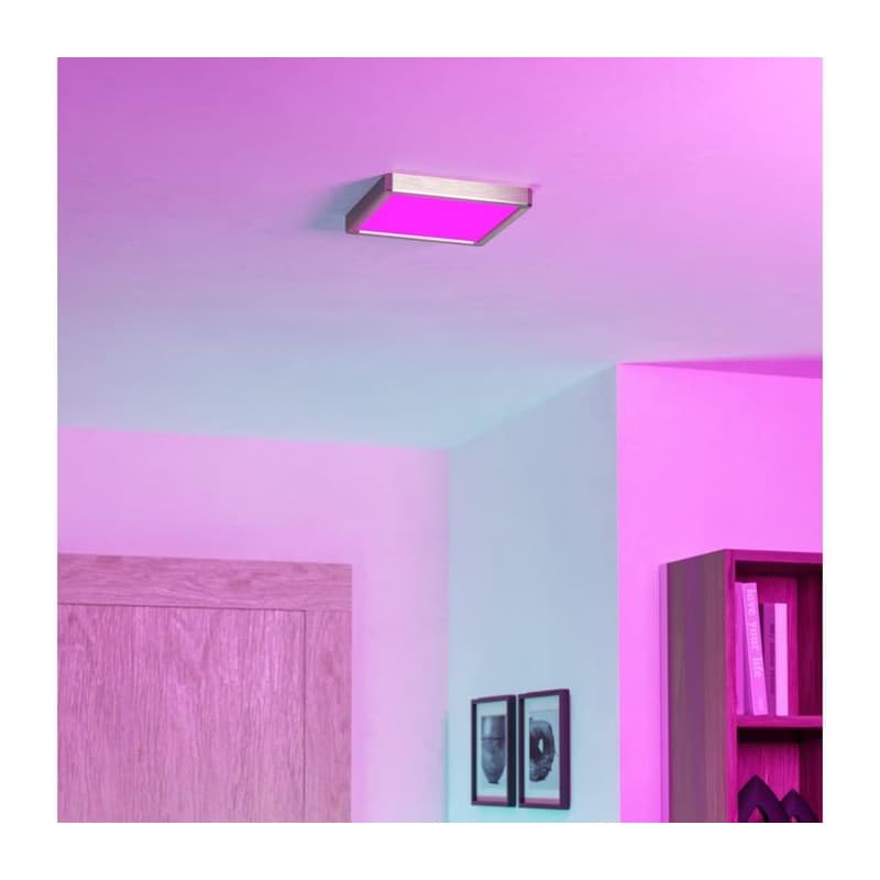 Eglo 901383-LED RGBW Stmievateľné dymové stropné svietidlo FUEVA-Z LED/10,5W/230V 22x22cm IP44 chróm 901383