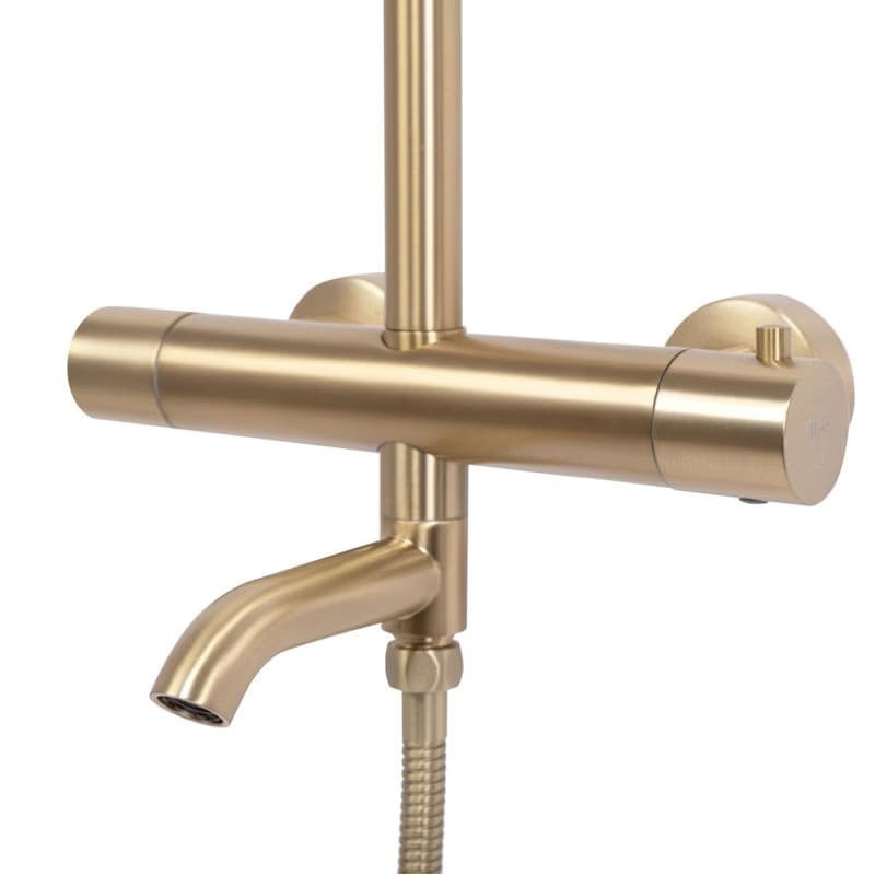 REA REA - Sprchový set s termostatickou batériou 150mm s výtokom Lungo zlatá kartáčovaná REA-P6604 2