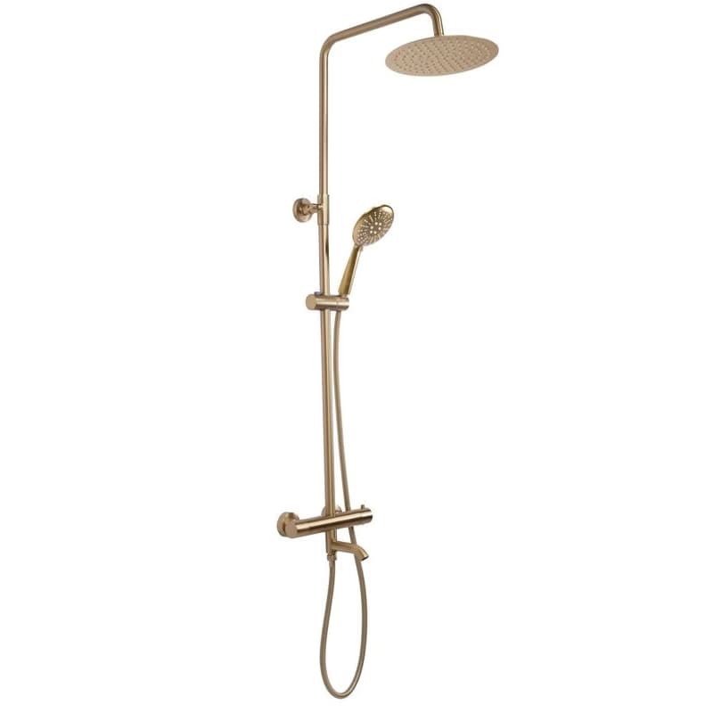 REA REA - Sprchový set s termostatickou batériou 150mm s výtokom Lungo zlatá kartáčovaná REA-P6604 3