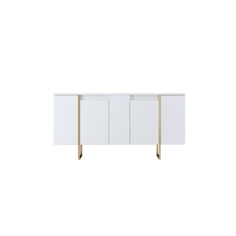 Living Room Furniture Set Luxe - White, Gold 3
