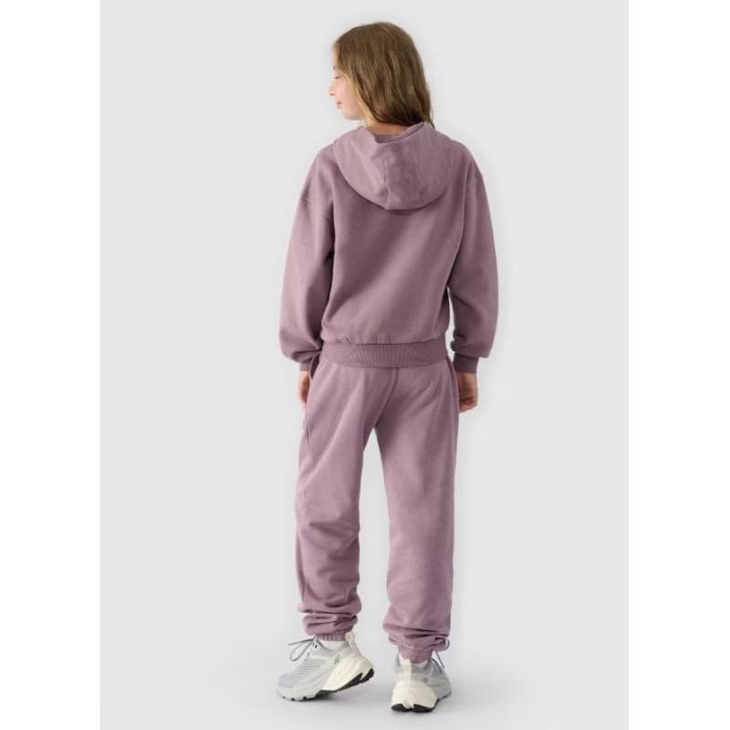 Dievčenské tepláky 4F JUNIOR TROUSERS-JWAW24TTROF754-51S-VIOLET 3