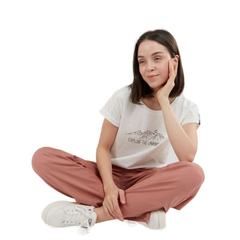 Dámske turistické tričko s krátkym rukávom FUNDANGO Atmos T-shirt-170-stone 2