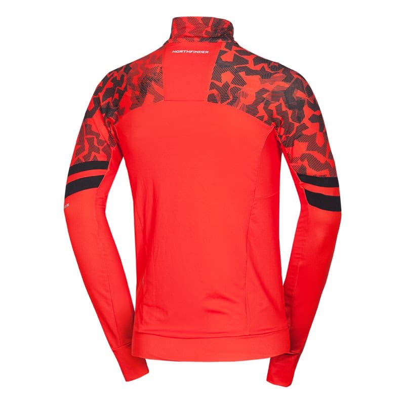 Pánska lyžiarska mikina s 1 2 zipsom NORTHFINDER BERTI-170orangeblack 4