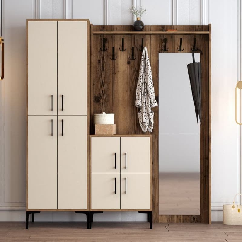 Predsieňová stena Berlin ABC - Walnut, Cream 6