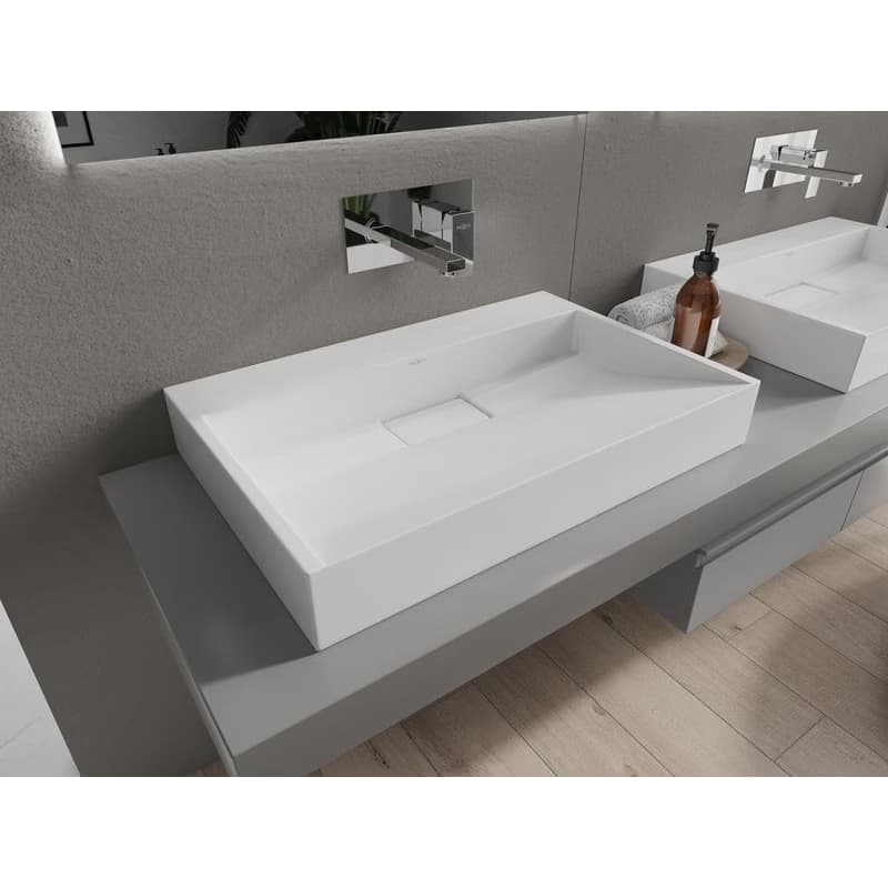 MEXEN - Ava umývadlo na dosku liaty mramor B/O 70 x 46, biela 23017000 2