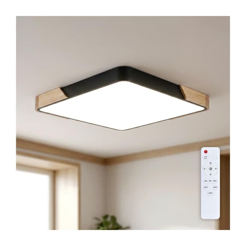 Brilagi - Stmievateľné LED svietidlo PILANA LED/60 W/230 V dub/čierna 56x56 cm + DO WO800-OEM26-60