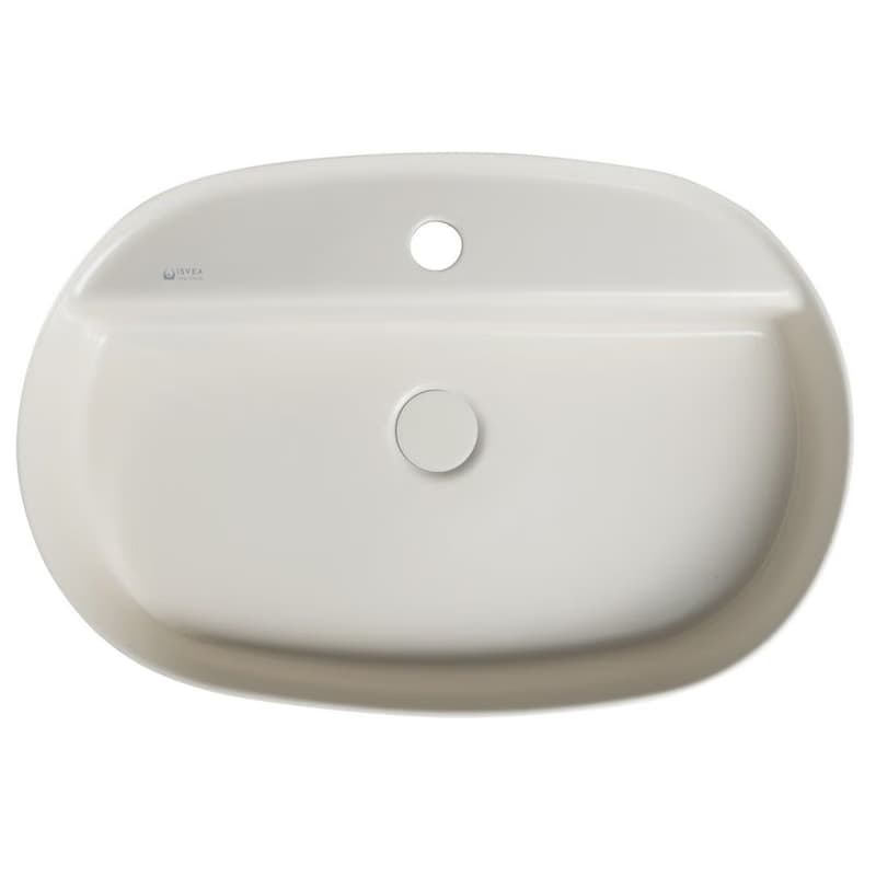 ISVEA - INFINITY OVAL keramické umývadlo na dosku, 60x40cm, Ivory 10NF65060-2K 3