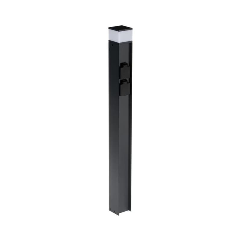 38767-Vonkajšia lampa s 2 zásuvkami DASTEN 1xG9/11W/230V 80 cm IP44 čierna 38767