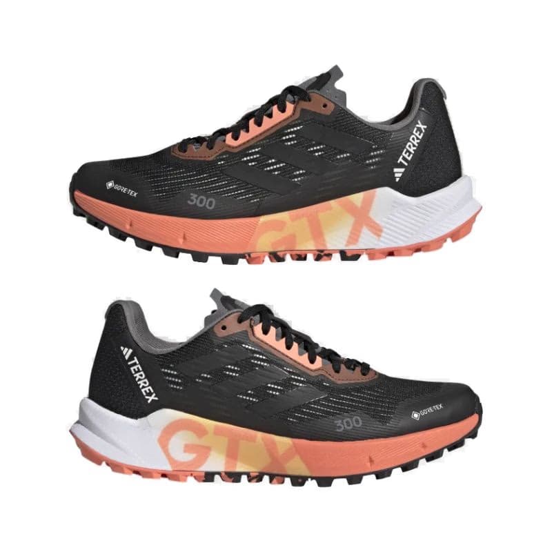 Dámska bežecká trailová obuv ADIDAS Terrex Agravic Flow 2.0 GTX core black core black coral 3