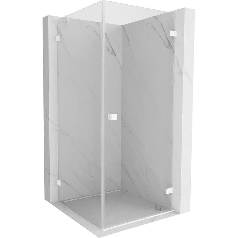 MEXEN/S - Lunar-B sprchovací kút dvere krídlové pravá 70 x 70, transparent, biela 832-070-070-20-00-P