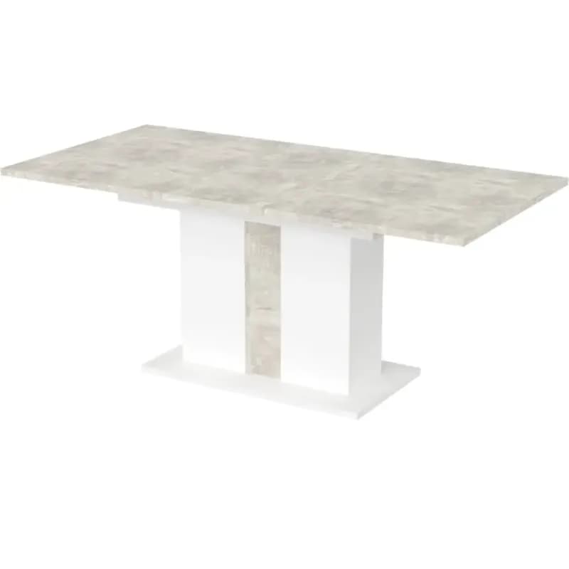 Rozkladací stôl Grays 134/174x90 cm betón/biela