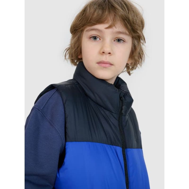 Chlapčenská vesta 4F JUNIOR VEST JACKET-JWSS25TVJAM208-36S-BLUE 2