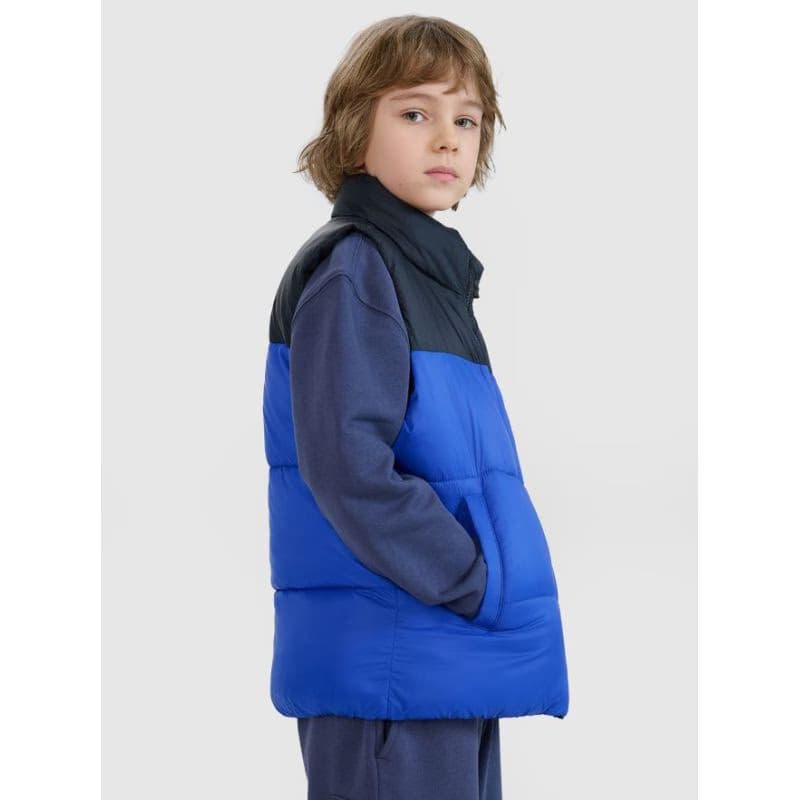 Chlapčenská vesta 4F JUNIOR VEST JACKET-JWSS25TVJAM208-36S-BLUE 4