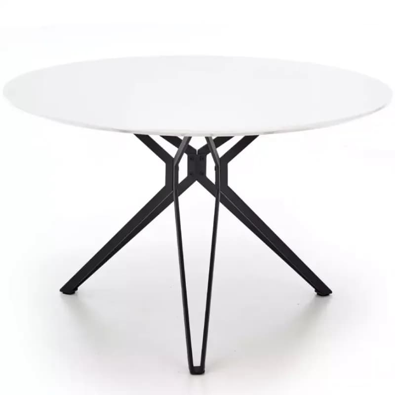 Stôl Pixel 120 Mdf/Oceľ – Biely/Čierna