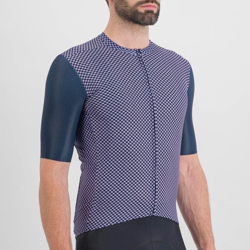 Pánsky cyklistický dres s krátkym rukávom SPORTFUL Checkmate jersey, galaxy blue chalck violet 4