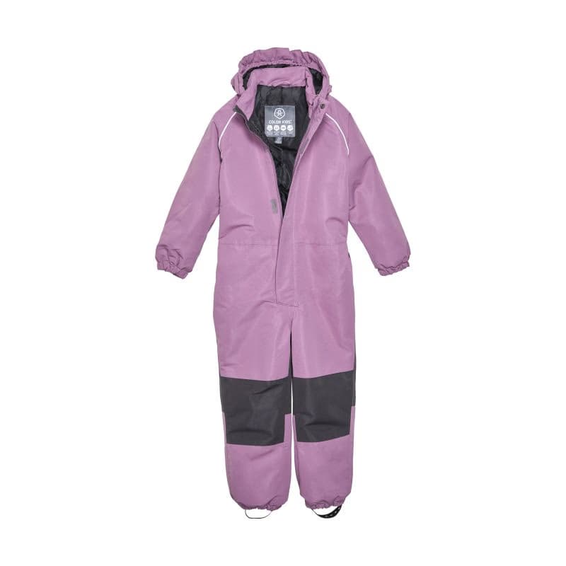 Dievčenský zimný overal COLOR KIDS Coverall W. Contrast, argyle purple 2