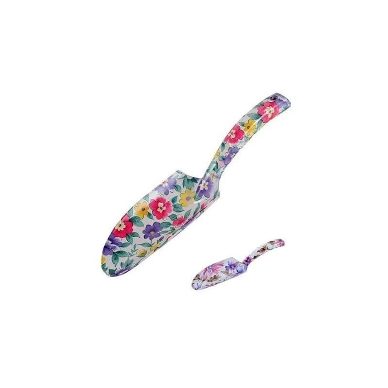 Kinekus Lopatka na sadenie dámska, hliníková, dĺžka 27,5 cm, kvetinový vzor