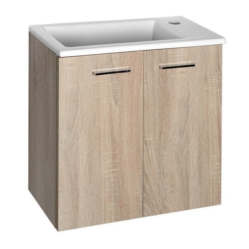 AQUALINE - ZOJA/KERAMIA FRESH umývadlová skrinka 49x50x24,5cm, dub platin 51047DP