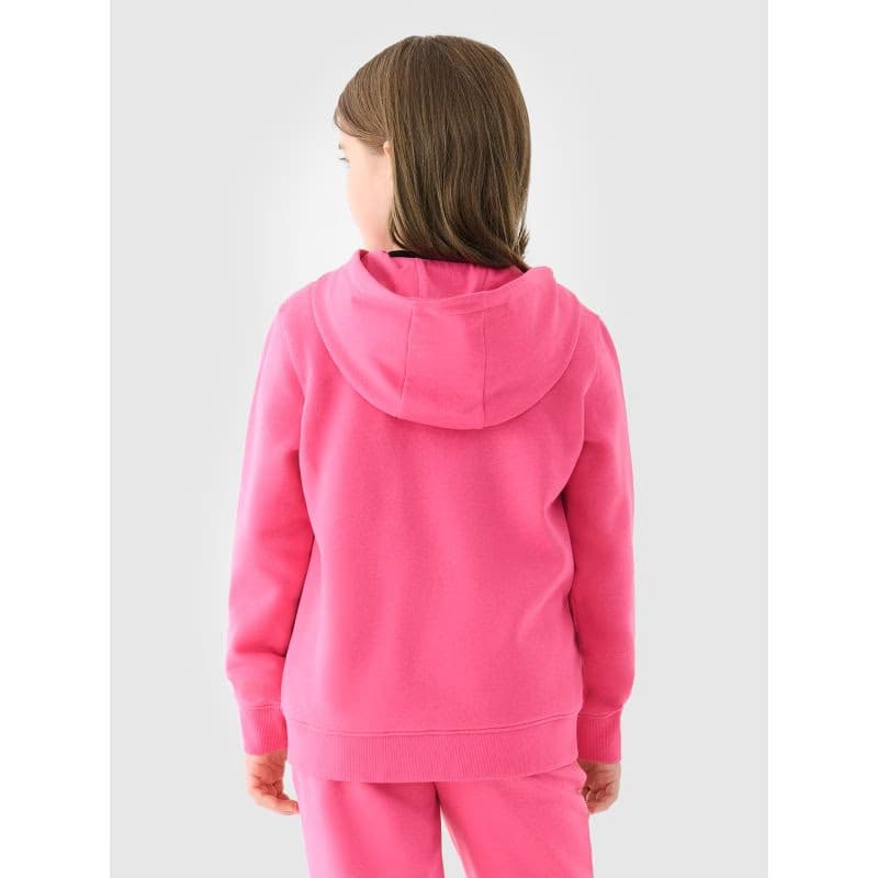 Dievčenská mikina so zipsom 4F JUNIOR SWEATSHIRT-JWMM00TSWSF1315-55S-HOT PINK 3