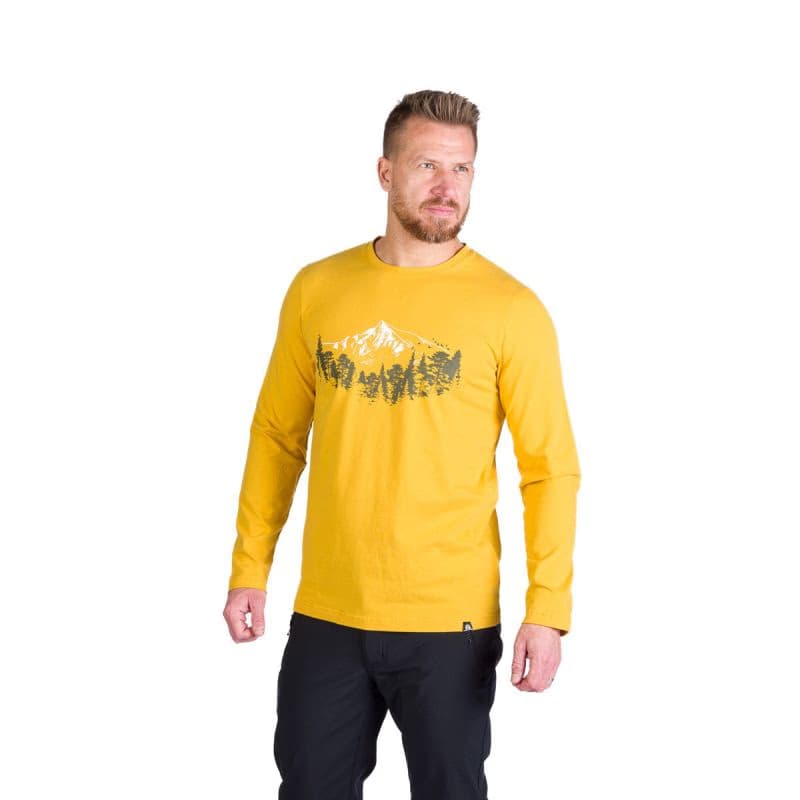 Pánske turistické tričko s dlhým rukávom NORTHFINDER STEWART-314goldenyellow 2