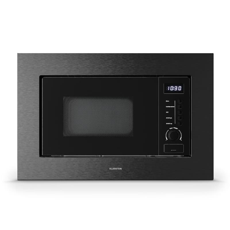 Klarstein Verosteel vstavaná mikrovlnná rúra s grilom | 800 W gril | 700 W mikrovlnka | 60 cm