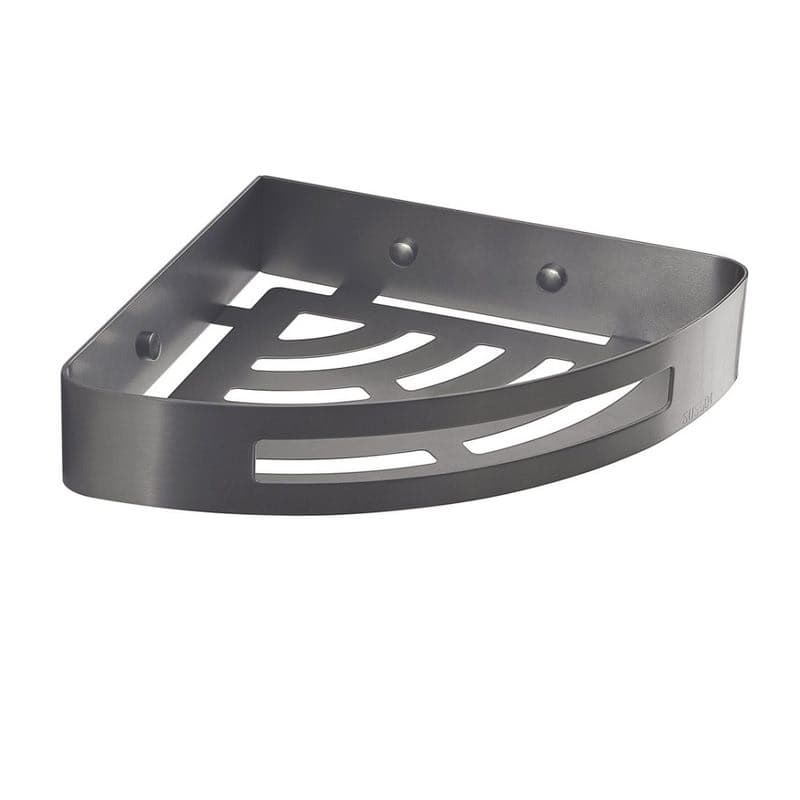 Gedy - SMART rohová sprchová polička, 210x45x210, gun metal 247981