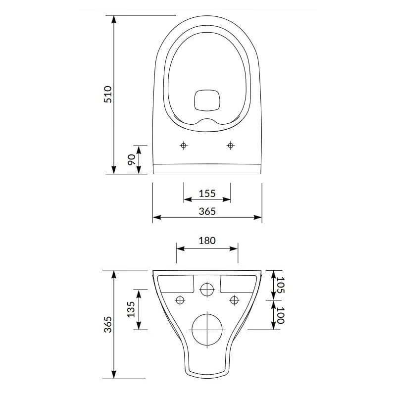 CERSANIT - SET B291 závesná misa MILLE CLEAN ON vrátane dur. sedátka SLIM S701-453 2