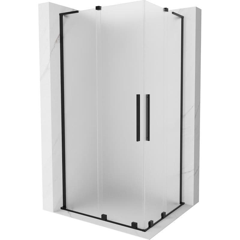 MEXEN/S - Velar L Duo sprchovací kút, posuvné dvere 90 x 80, dekor, čierna 871-090-080-02-33-70