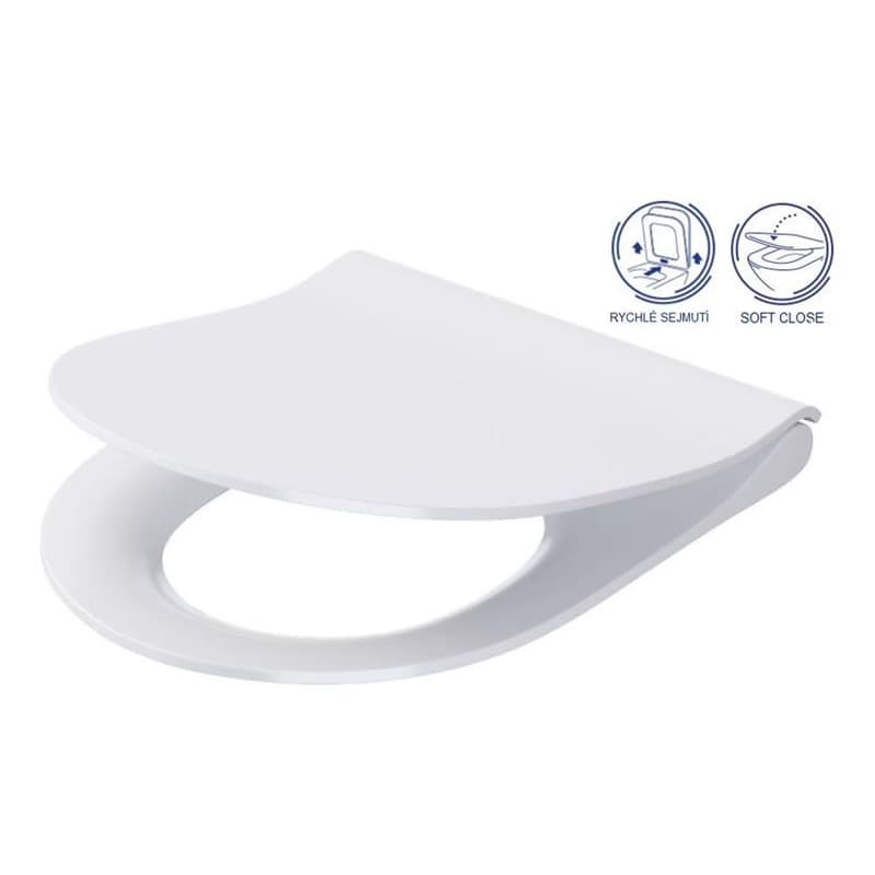 CERSANIT - WC sedátko CITY OVAL SLIM antib. OFF EASY jedno tlačidlo K98-0146