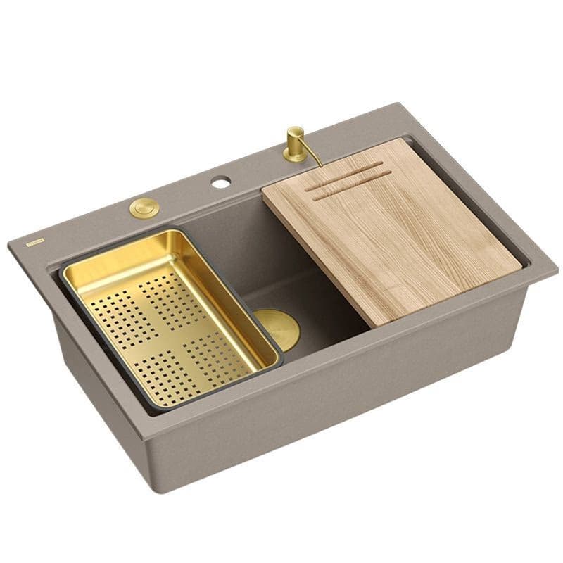 Quadron Quadron - Granitový drez MARC 110 WORKSTATION Beige Meď HQM7650U4_PVDC1 3