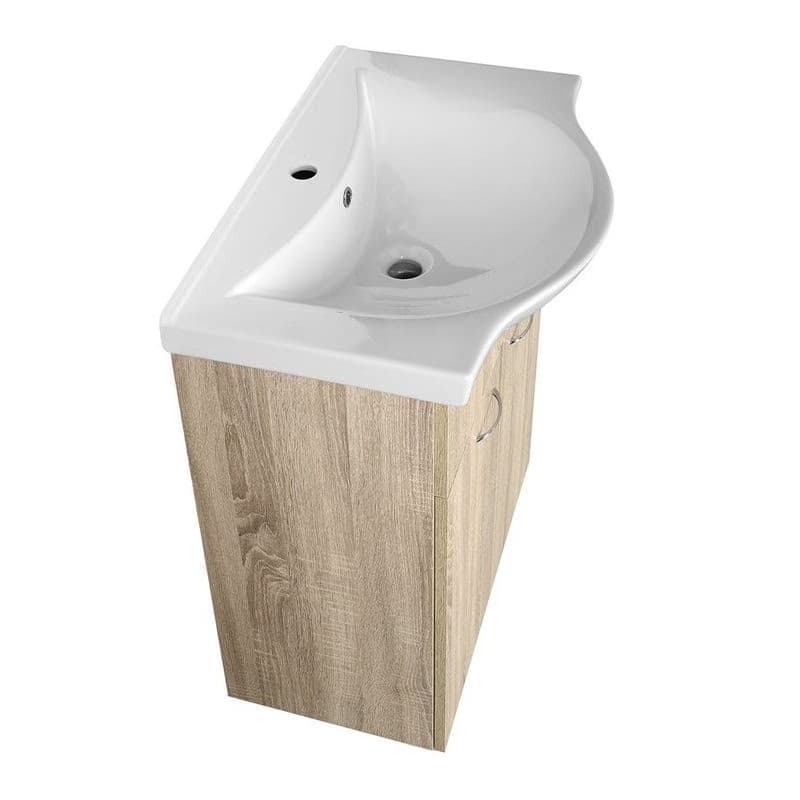 AQUALINE - KERAMIA FRESH umývadlová skrinka 60,6x74x34cm, dub platin 50065 3