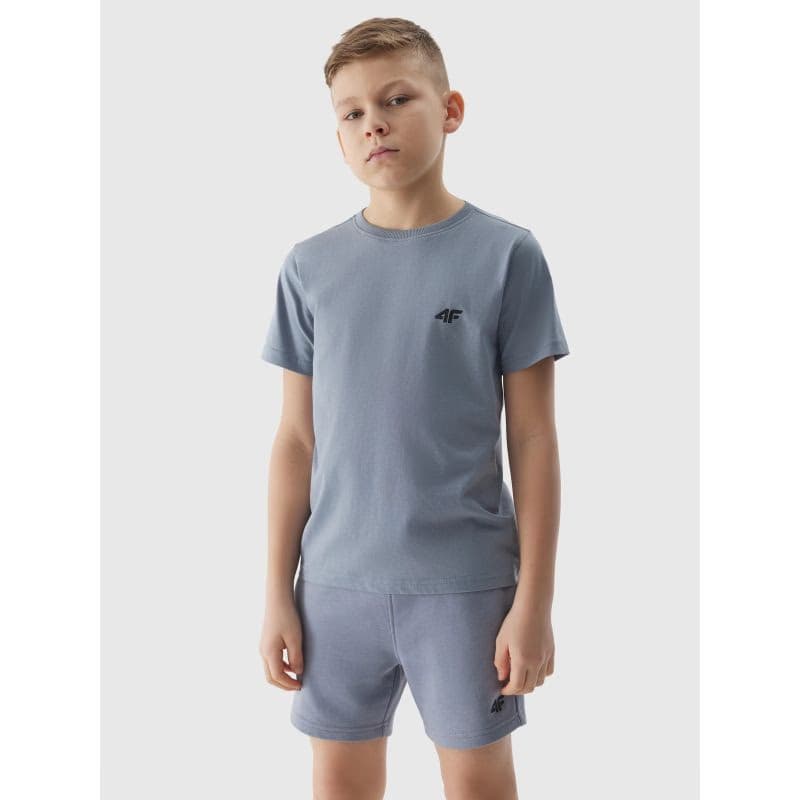 Chlapčenské teplákové kraťasy 4F JUNIOR SHORTS CAS-JWSS24TSHOM272-34S-LIGHT BLUE 3