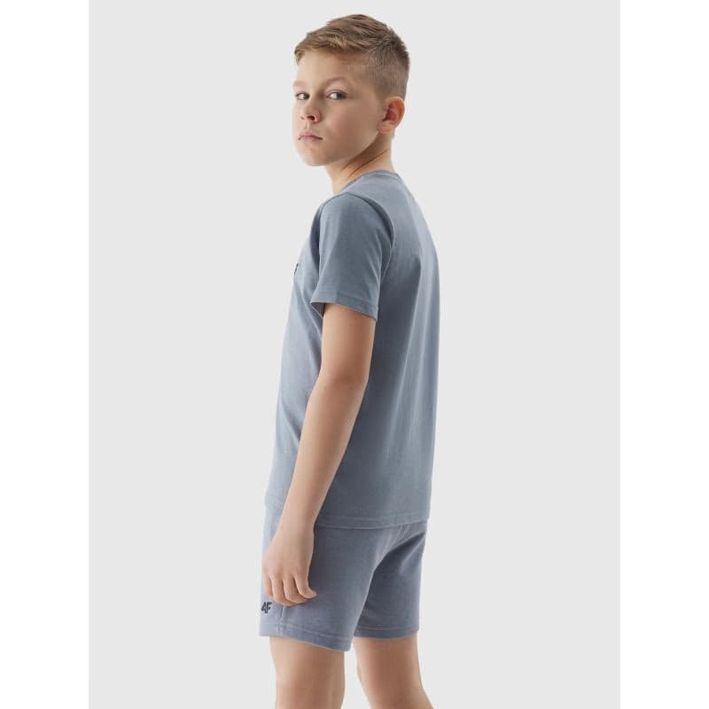 Chlapčenské teplákové kraťasy 4F JUNIOR SHORTS CAS-JWSS24TSHOM272-34S-LIGHT BLUE 4