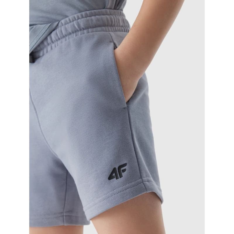 Chlapčenské teplákové kraťasy 4F JUNIOR SHORTS CAS-JWSS24TSHOM272-34S-LIGHT BLUE 5