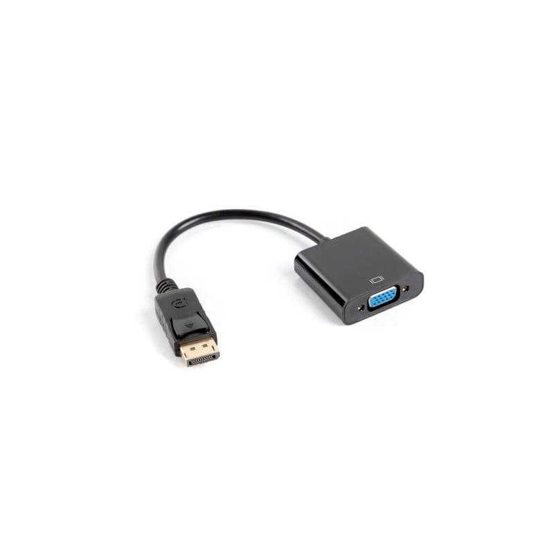 LANBERG adaptér DisplayPort 1.1 na VGA, M/F, kábel 20cm, čierny